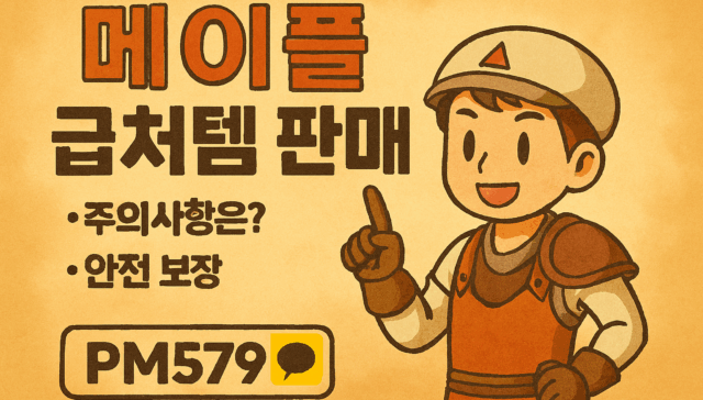 메이플급처템정리