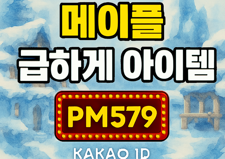 메이플 급처템 수많은 방법 중 어떤 방법이 가장 현명할까?